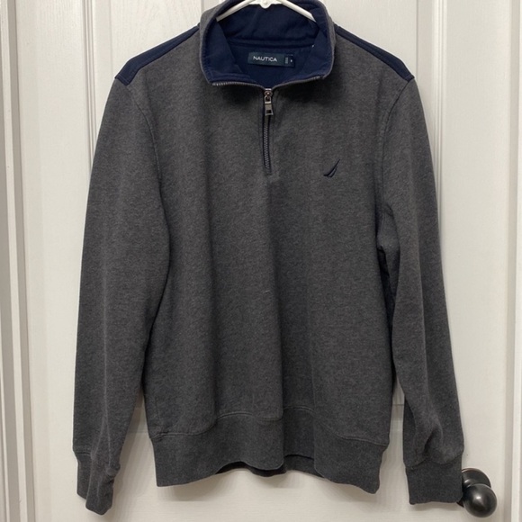 Nautica Pullover Sweatshirt Gray Medium - Picture 1 of 10